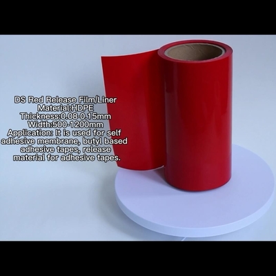 Forro de liberação revestido do silicone do HDPE do filme da liberação do HDPE da cor vermelha para fitas da espuma