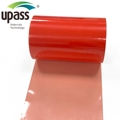 Película de libertação MOPP vermelha de 100x55 cm, revestida de silicone unilateral