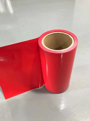 Forro de liberação revestido do silicone do HDPE do filme da liberação do HDPE da cor vermelha para fitas da espuma