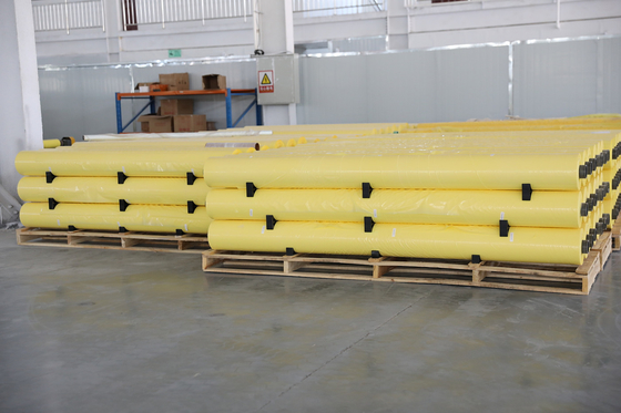 Película de revestimento de HDPE amarelo de 70 um para catadores de algodão CP770
