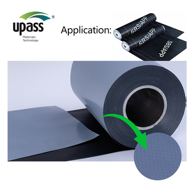 Auto-aderente SBS Asfalto modificado Material impermeável HDPE Film de liberação de sopro moldagem gelo escudo de água auto-aderente