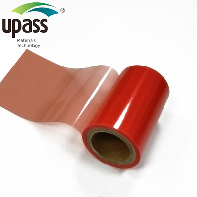 Película de libertação MOPP vermelha de 100x55 cm, revestida de silicone unilateral