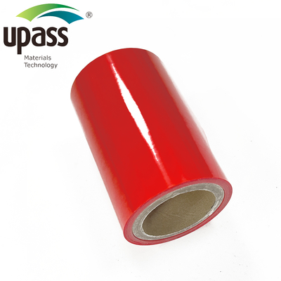 Película de libertação MOPP vermelha de 100x55 cm, revestida de silicone unilateral