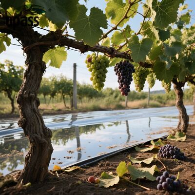Película Agrícola de Alumínio PE Prateado em Rolo, Mylar Refletivo para Jardim, Cobertura de Solo para Frutíferas, Produto Plástico
