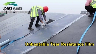 Filme laminado cruzado antiderrapante HDPE de alta resistência para cobertura de telhado/membrana à prova d'água